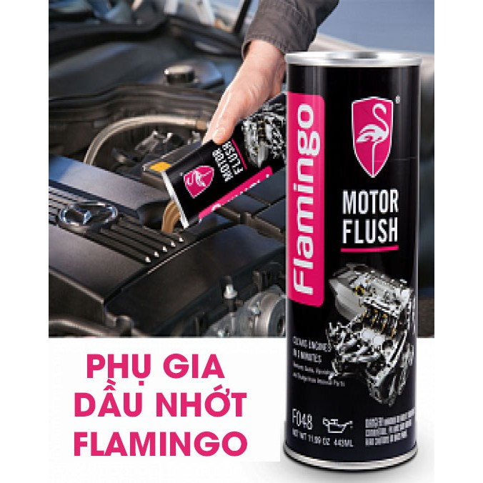 Dung dịch phụ gia dầu nhớt ô tô Flamingo F049 Super Oil Treatment dung tích 443ml