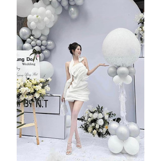 Váy xếp tầng cc có dây  đá lưng Cao cấp