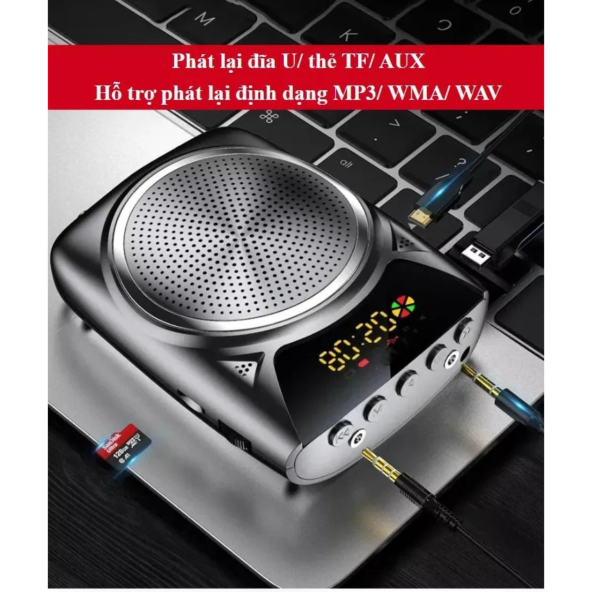 Loa Trợ Giảng Cho Giáo Viên Không Dây KAW-K8  UHF Wireless, Bluetooth 5.0, Bảo Hành 12 Tháng