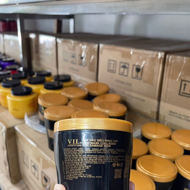 Kem ủ tóc VIL siêu phục hồi collagen hũ 500ml & hũ 1000ml