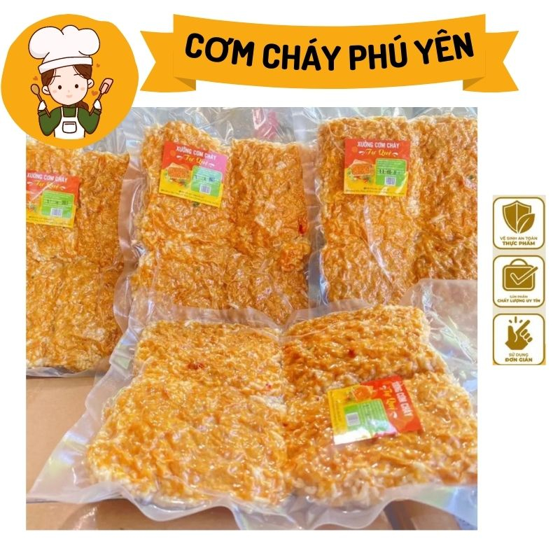 Combo 4 túi cơm cháy chà bông Phú Yên tặng 1kg cơm cháy siêu ngon