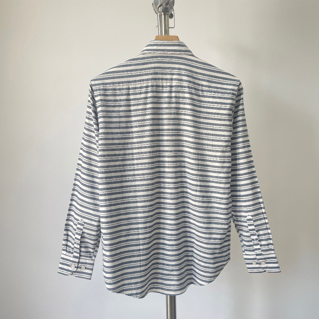 Áo Sơ Mi Nam Cao Cấp Blue Stripes Linen Shirt 0222 BY COTTON