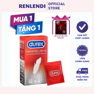 Bao cao su Durex Fetherlite CHÍNH HÃNG siêu mỏng kéo dài thời gian hộp 12pcs