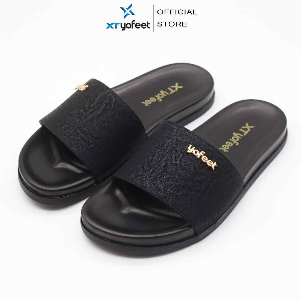 Dép nam quai da - gắn mác YOFEET dép đẹp đi êm hàng đẹp.