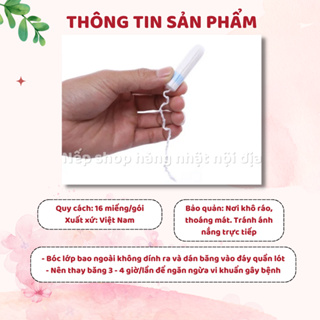 Băng vệ sinh Kotex Luxe Tampons Hộp 16 Tampons loại vừa - nếp shop hàng