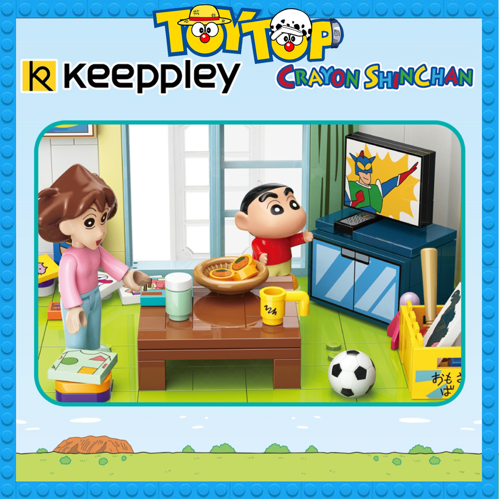 Đồ chơi mô hình Crayon Shin chan lắp ráp Keeppley căn phòng cậu bé bút chì trong nhà xếp hình Keeppley K20606