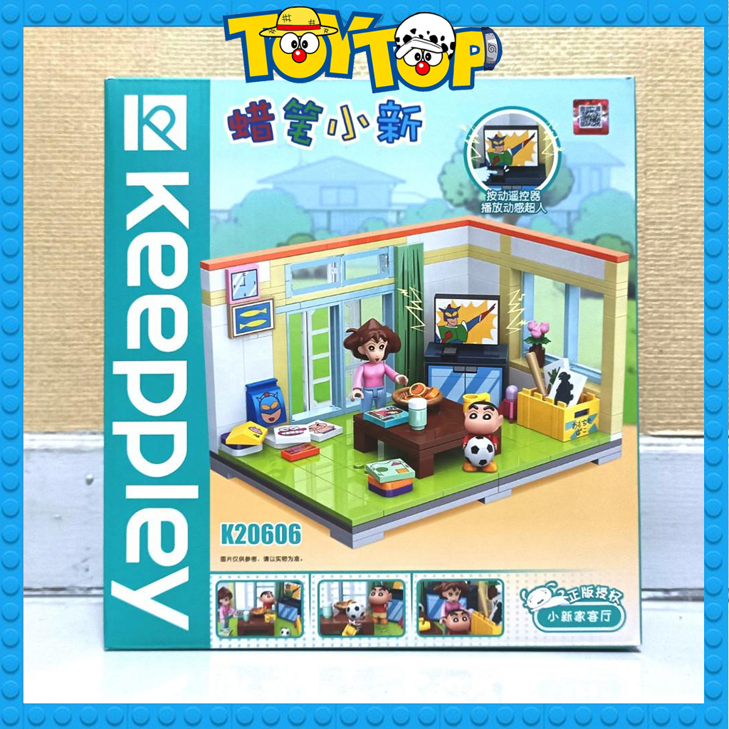 Đồ chơi mô hình Crayon Shin chan lắp ráp Keeppley căn phòng cậu bé bút chì trong nhà xếp hình Keeppley K20606