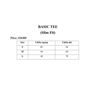 SLIMFIT TEE - ÁO THUN BASIC FORM ÔM ( TRẮNG )