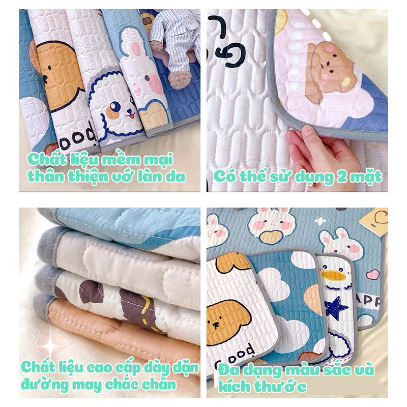 Miếng Lót Chống Thấm Cho Bé Cao Cấp Lớp Chần Bông An Toàn Không Kích Ứng Da BAFABY 231