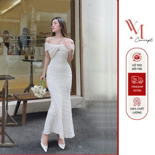 YM Concept Đầm Body Trễ Vai Nhún Sang Chảnh - D0586