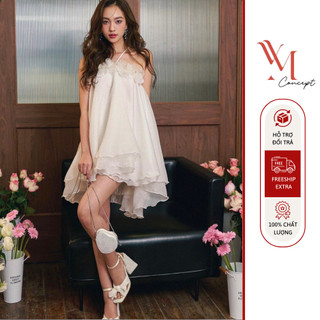 YM Concept Áo Cổ Yếm Xòe Đính Hoa - A0049
