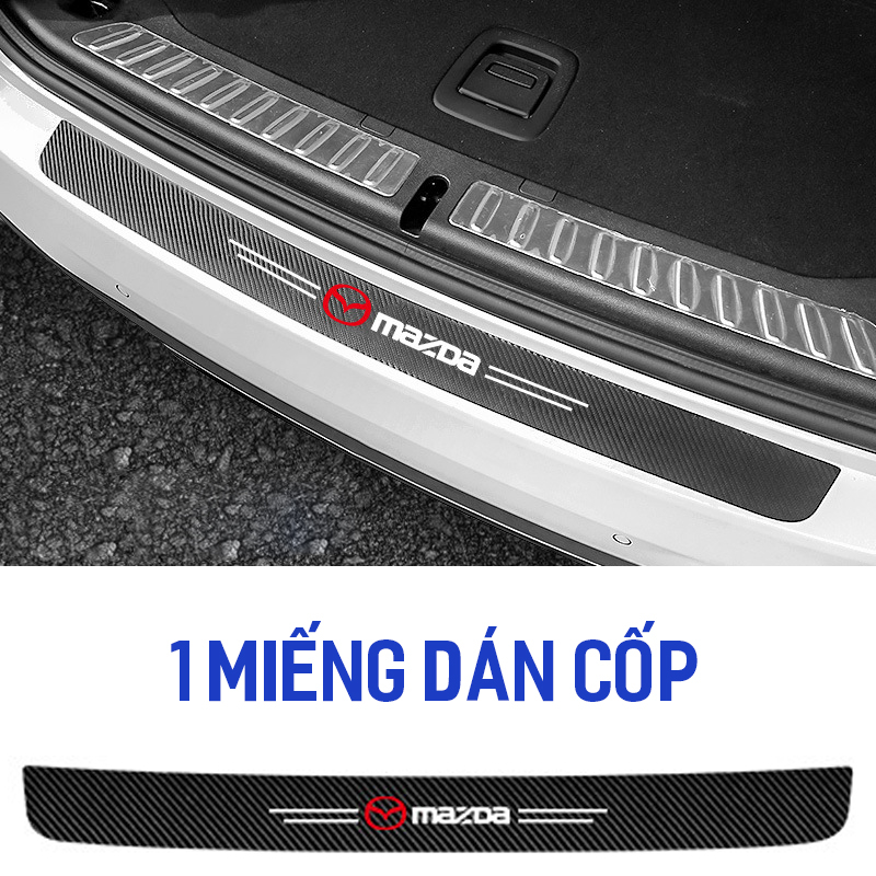 Bộ 9 miếng dán vân carbon nẹp cửa chống trầy xước bậc lên xuống oto xe hơi Mazda 3,Mazda 6,Mazda CX-5,CX-8,CX-30,BT50