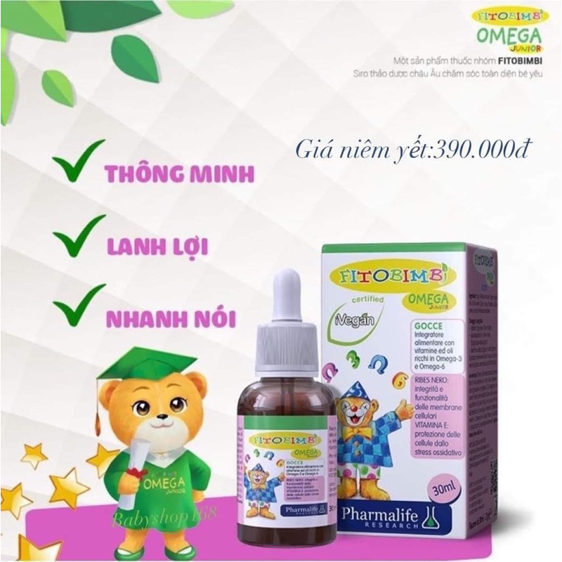 Omega Junior fimto giúp bé phát triển não bộ, mắt sáng , giúp bé phản xạ nhanh, nhanh biết nói thông minh sớm