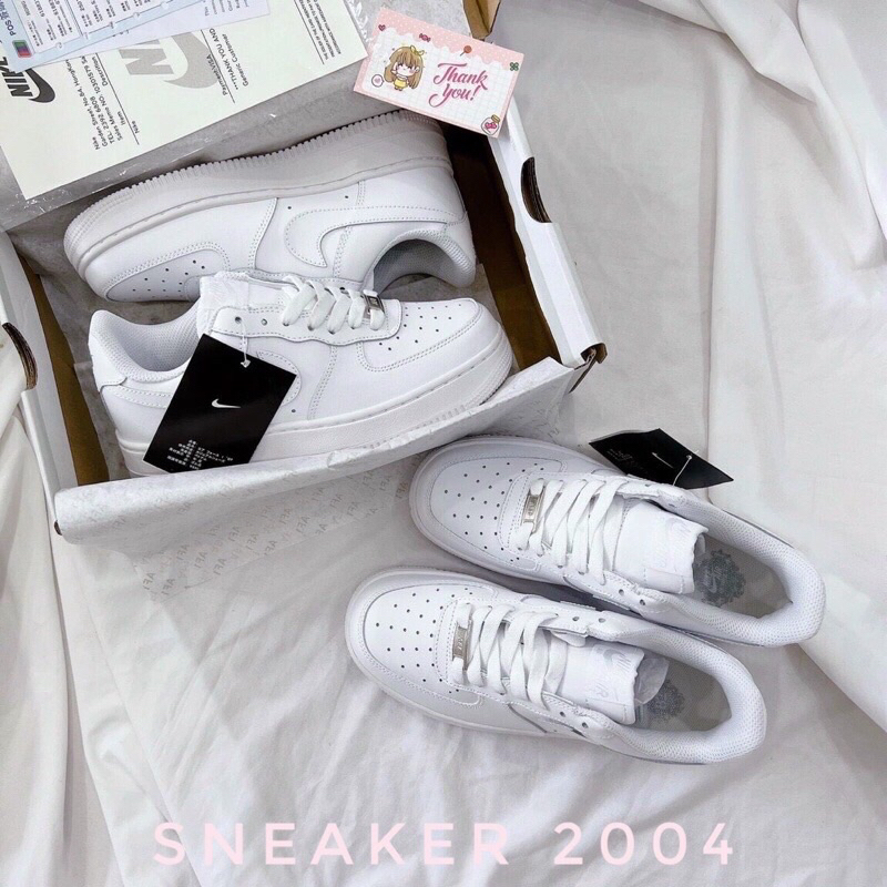Nike trắng . Giày nike ari force one 11 , Giày af1 trắng nam nữ sneaker