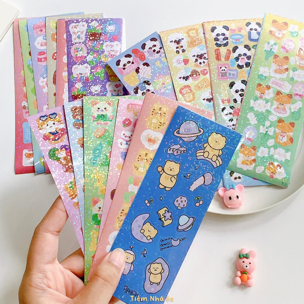 Set 10 tấm sticker dễ thương