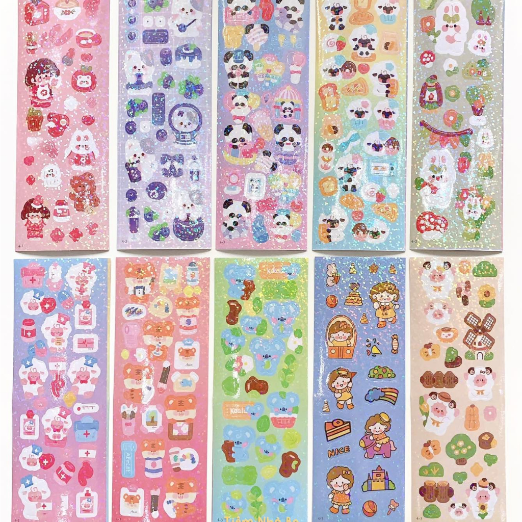 Set 10 tấm sticker dễ thương