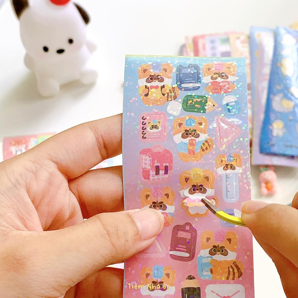 Set 10 tấm sticker dễ thương