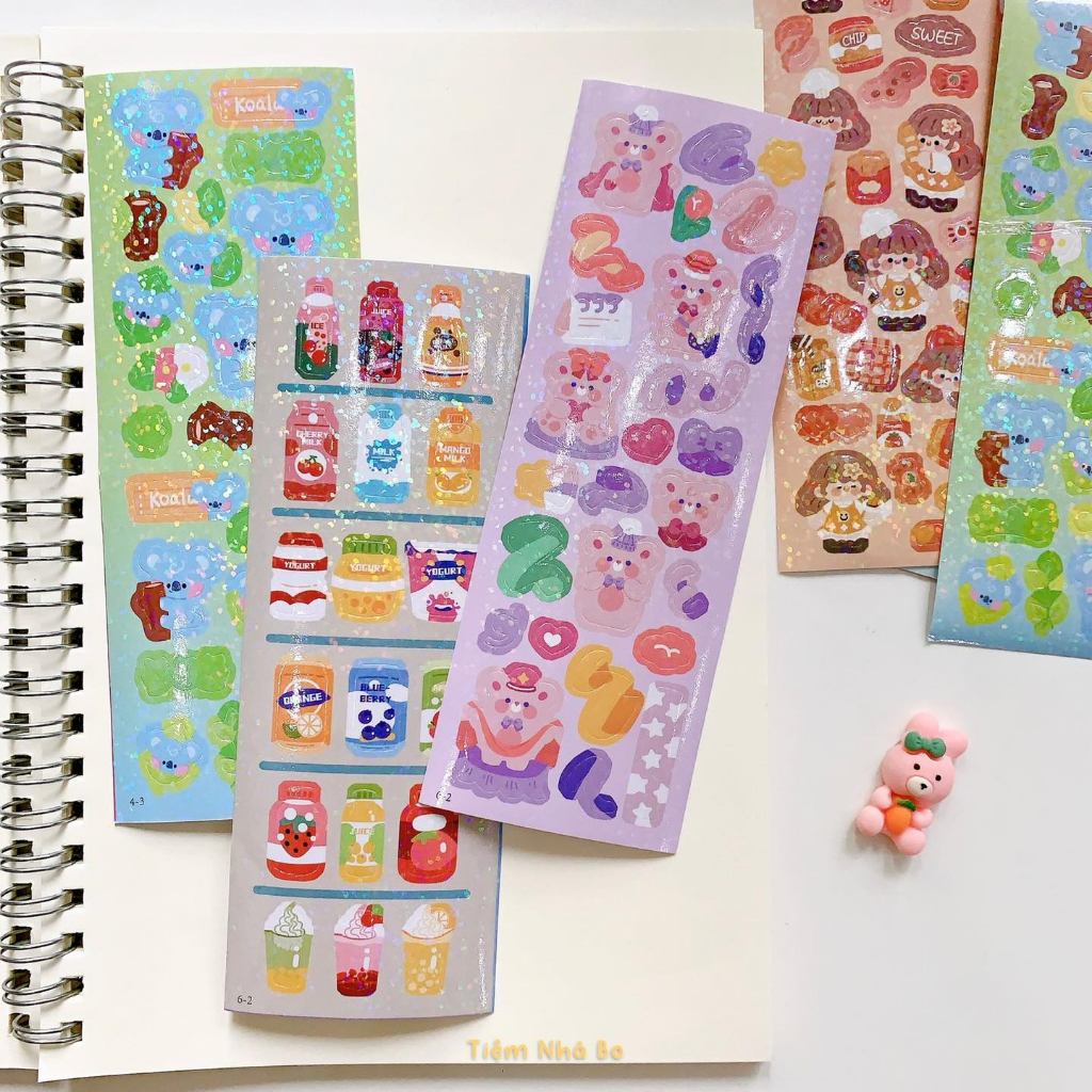 Set 10 tấm sticker dễ thương