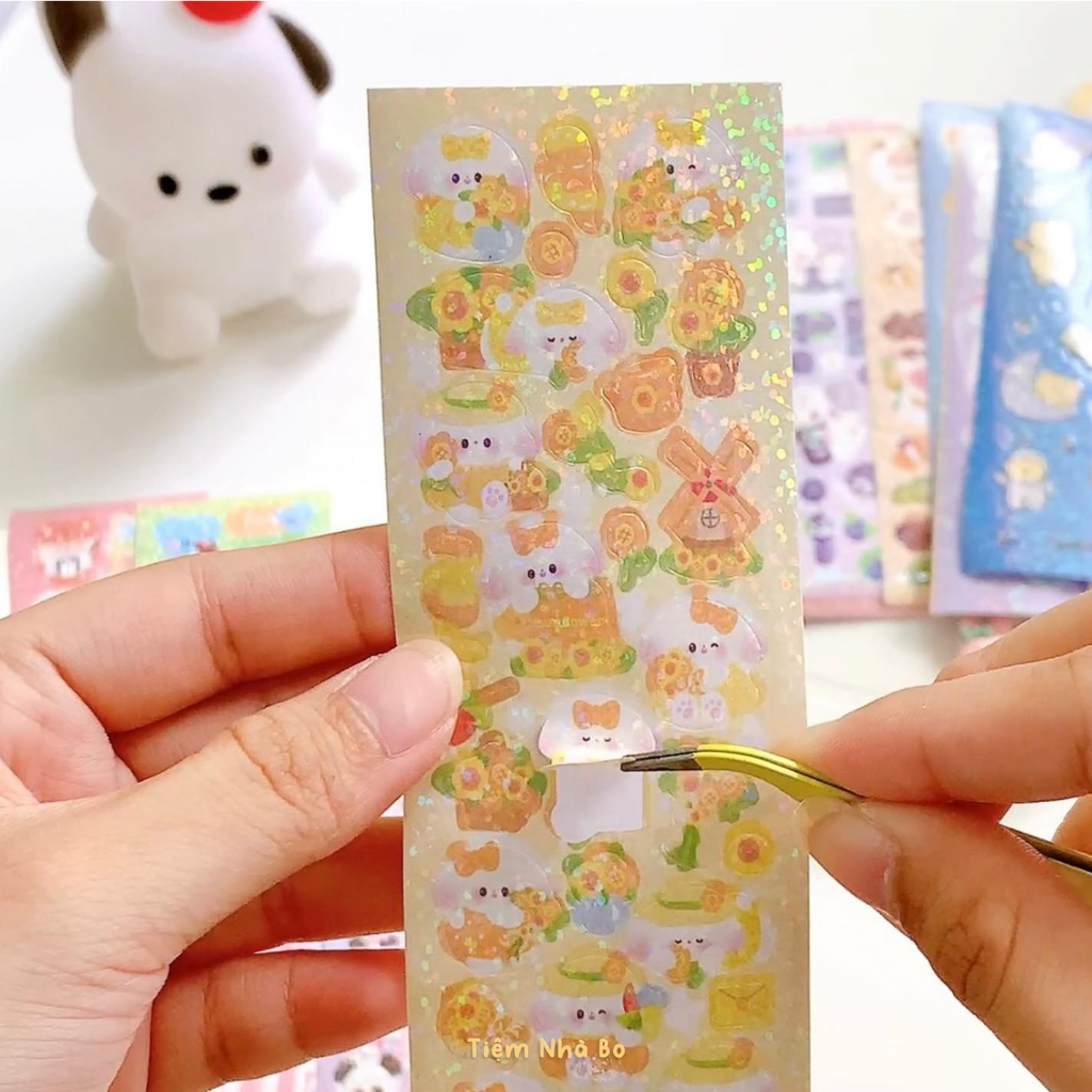 Set 10 tấm sticker dễ thương