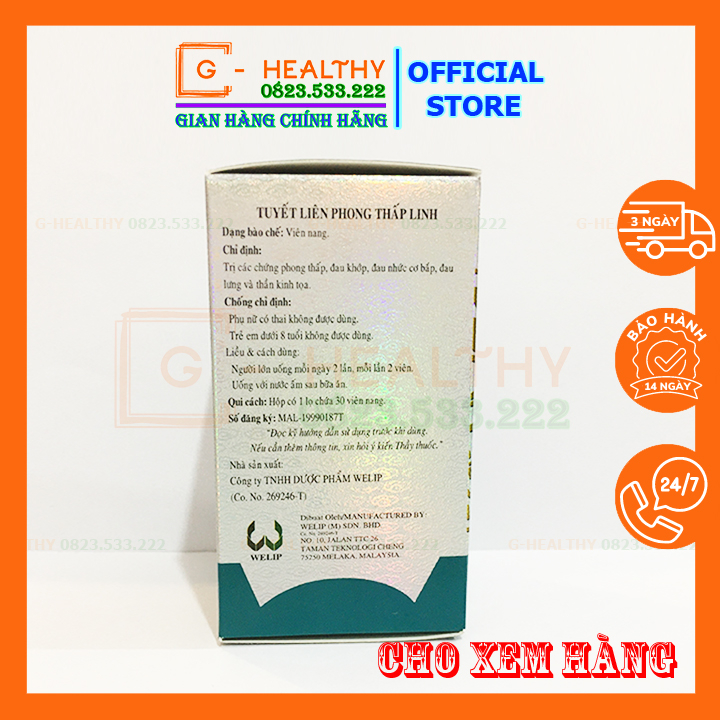 TUYẾT LIÊN PHONG THẤP LINH PLUS CHÍNH HÃNG HỘP 30 VIÊN