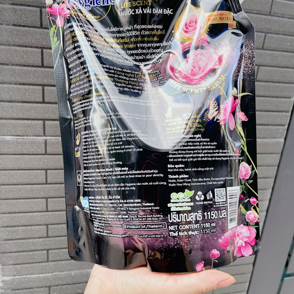 Nước Xả vải hygiene chính hãng đậm đặc thơm lâu, nước xả Thái màu đen, trắng 1300ml.