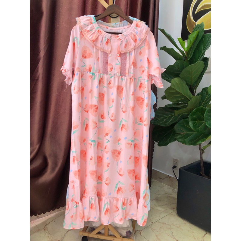 Váy tiểu thư NANE cotton đũi xước mát mịn siêu xinh