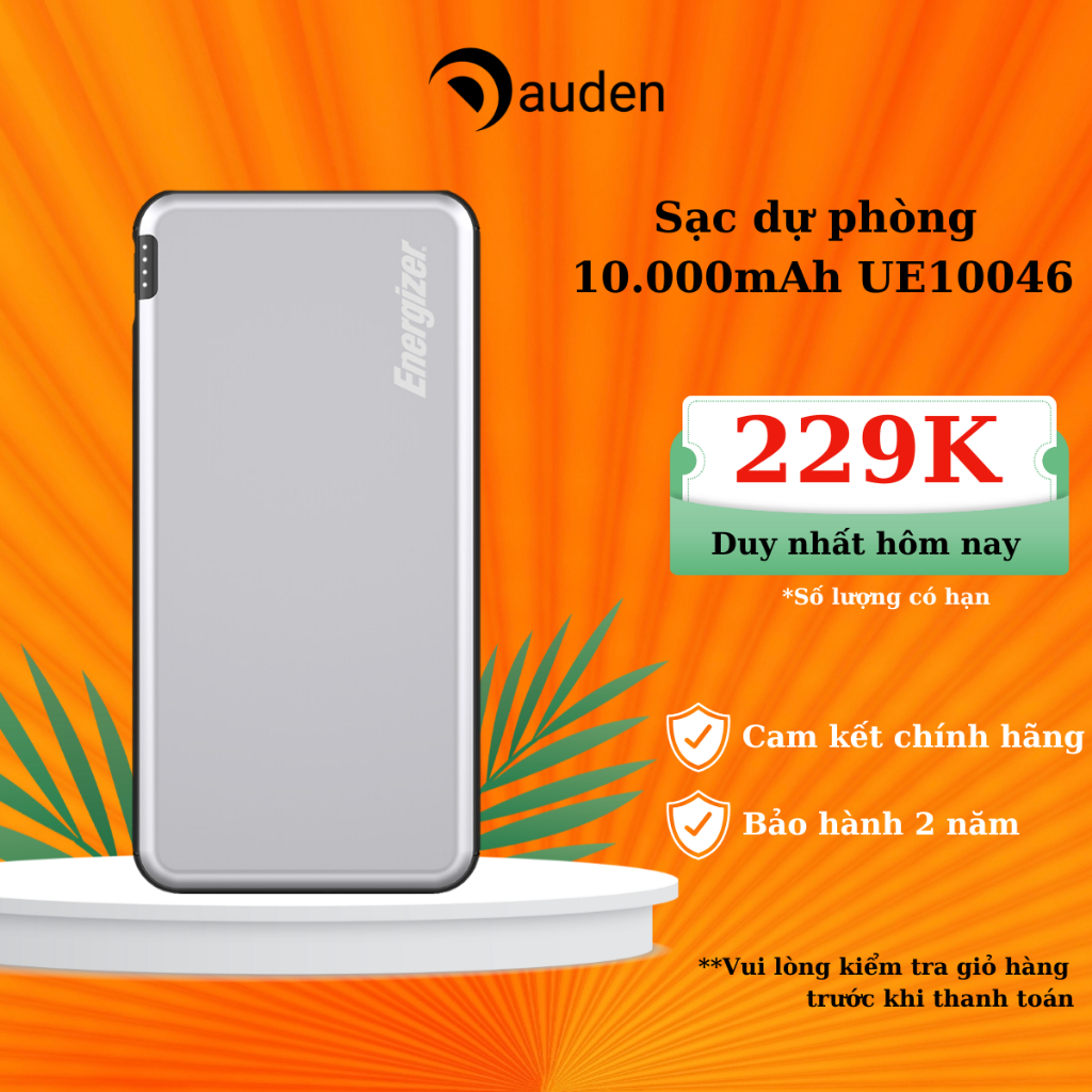 Sạc dự phòng Energizer Chiến Binh II UE10046 10,000mAh