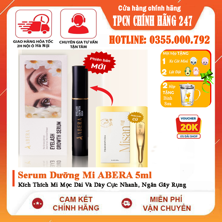 Tinh Chất Dưỡng Mi Misan ABERA - Kích Thích Mi Mọc Dài Và Dày Cực Nhanh, Ngăn Gãy Rụng - 5ml