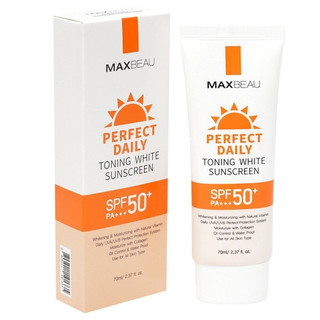 Bộ 2 Hộp Kem Chống Nắng Trắng Da, Kiềm Dầu Nâng Tông Nâng Tone Benew MAXBEAU Toning White Sunscreen 70ml/ Hộp  Hàn Quốc