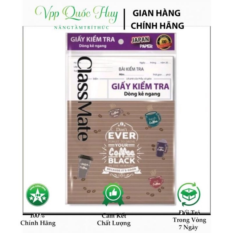 Giấy kiểm tra tờ 1 và tờ đôi Classmate