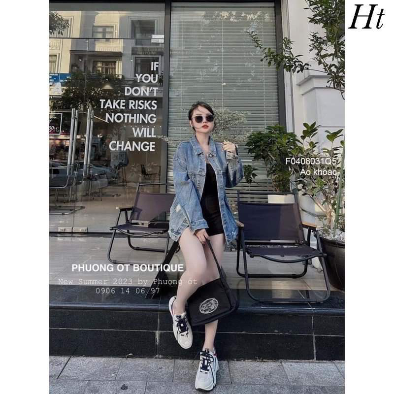 Áo sơ mi bò 2 túi dáng dài H2A966