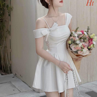 Váy tatfa 2 dây nơ lệch H2V855