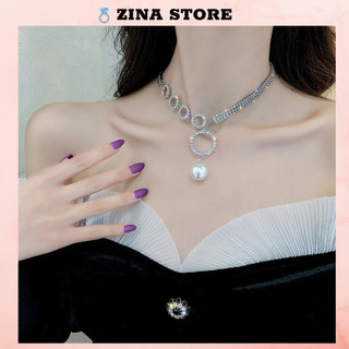 Vòng cổ choker nữ đính đá sang chảnh