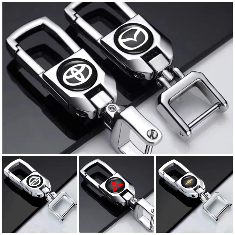 Móc chìa khóa ô tô xe máy có logo hãng Hoda, Toyota, Kia, Ford, Mazda, Hyundai, BMW, Lexus, MG hợp kim cao cấp không rỉ