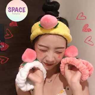 Băng đô rửa mặt quả đào 🍑 cute BD28