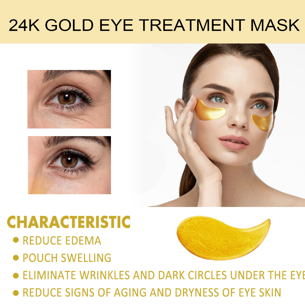 Mặt Nạ Collagen EELHOE Vàng 24K Gel Dưỡng Ẩm Tự Nhiên, Loại Bỏ Quầng Thâm Mắt, Chống Lão Hóa hiệu quả - Loki Care