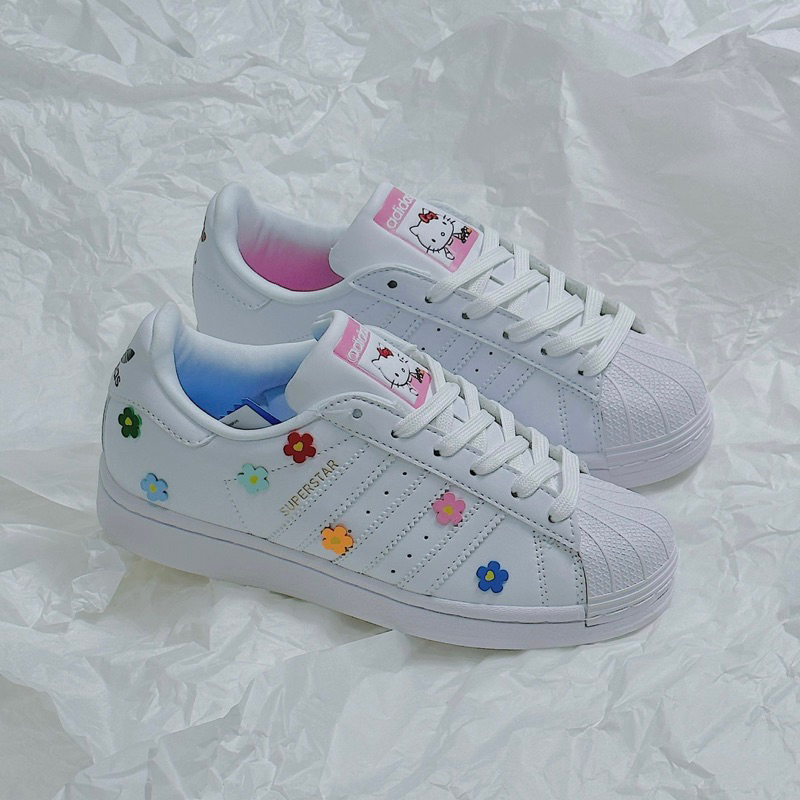 JDK STORE_Giày Sneaker  ADIDAT SUPERSTAR HELLO KITTY HOA Trắng