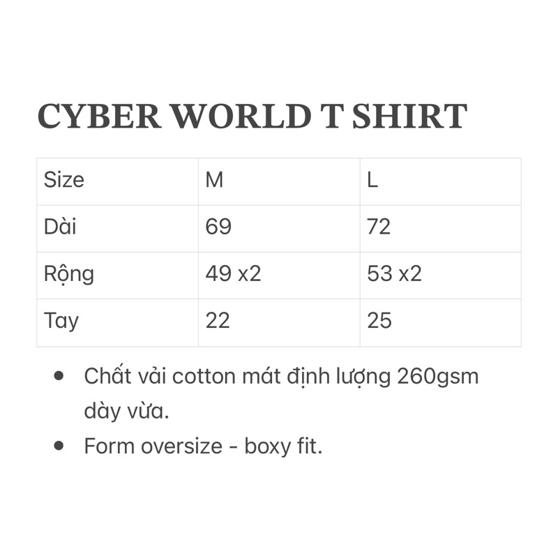 Áo thun 𝐂𝐘𝐁𝐄𝐑 𝐖𝐑𝐋𝐃𝐃