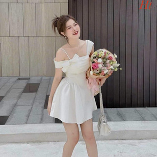 Váy tatfa 2 dây nơ lệch H2V855