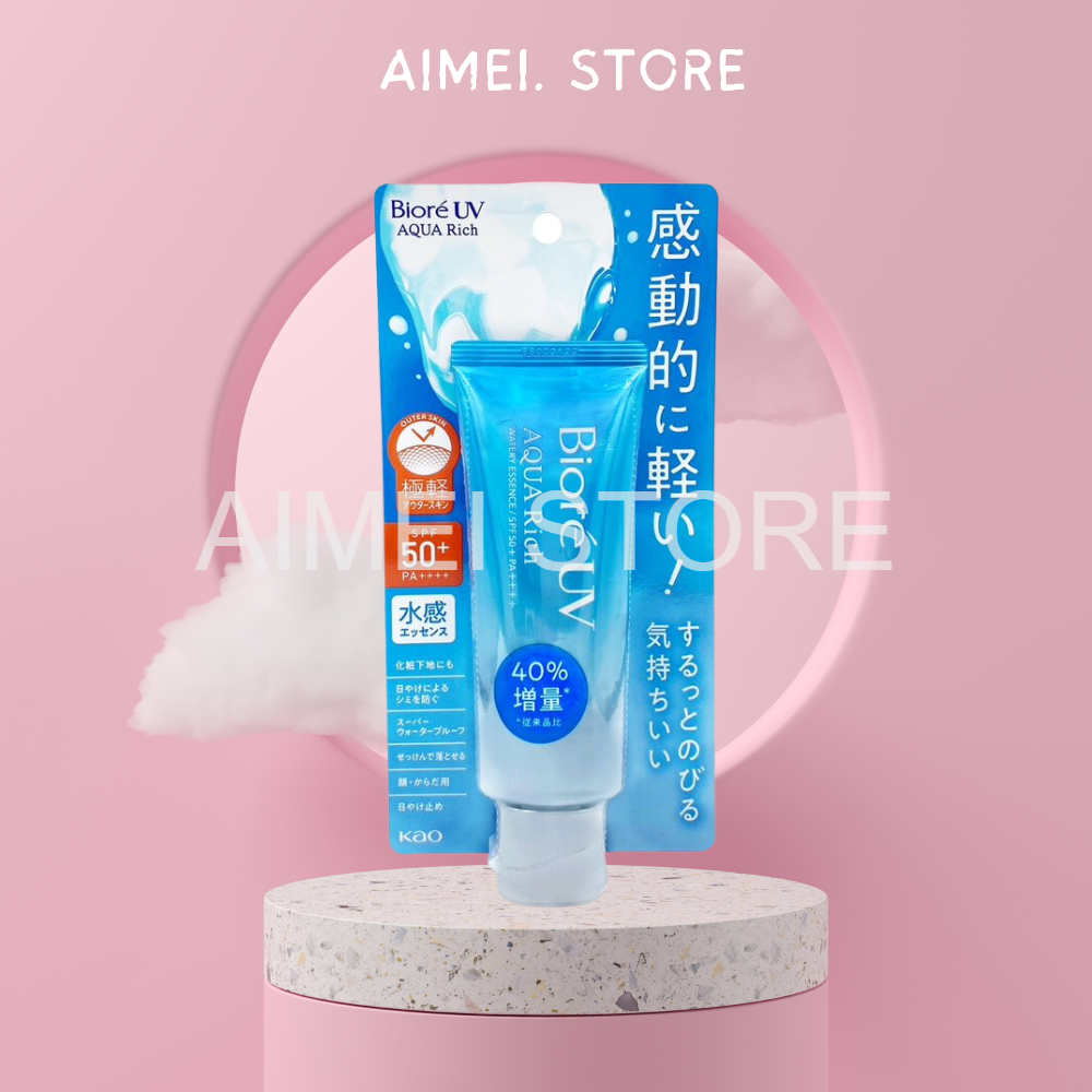 Mẫu Mới 2024 70g Tinh Chất Chống Nắng Biore UV Aqua Rich Watery Essence SPF50+/PA++++