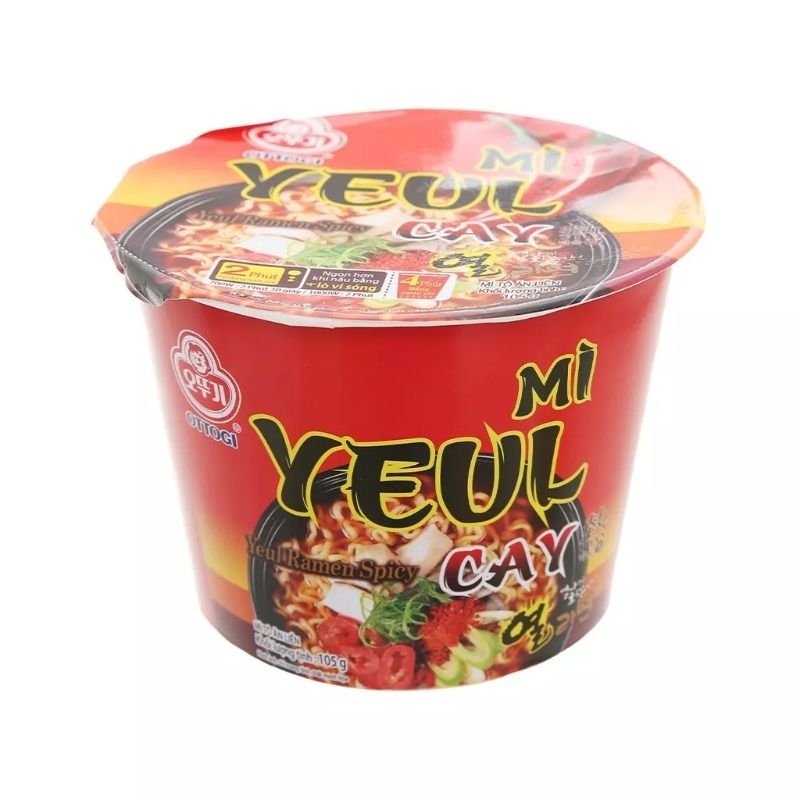 Mì tô jin không cay 105 g Hàn Quốc Ottogi, mì tô jin cay ottogi, mì tô xốt tương đen, mì hộp yeul cay, mì tô kim chi
