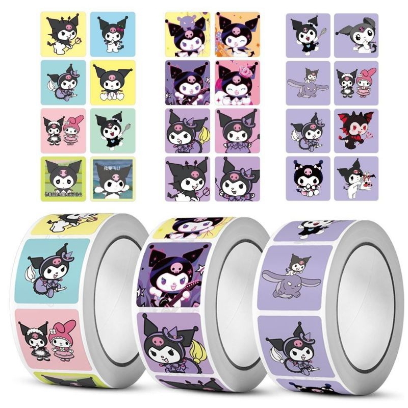 Cuộn Sticker , Sticker Niêm Phong Cuộn 500 Miếng Nhiều Hình Cute