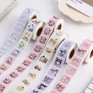 Cuộn 500 Miếng Sticker Niêm Phong Nhiều Hình Cute
