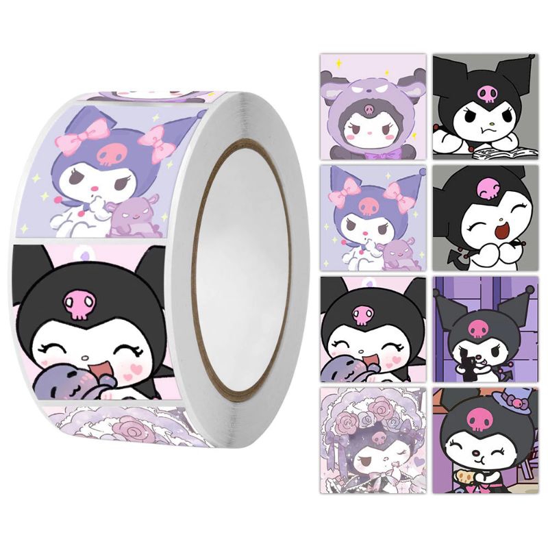 Cuộn Sticker , Sticker Niêm Phong Cuộn 500 Miếng Nhiều Hình Cute
