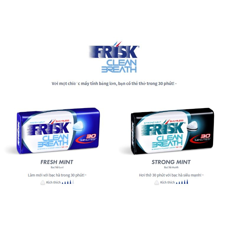 Kẹo ngậm bạc hà clean breath hộp 50 viên