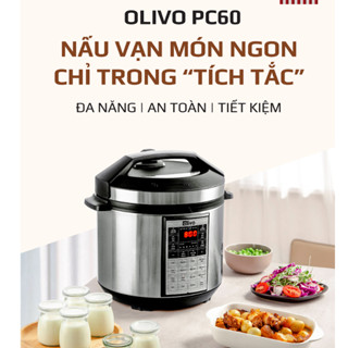 Nồi Áp Suất Điện Olivo PC60 GHM,16 Chức Năng, Dung Tích 6l, Công Suất 1000W