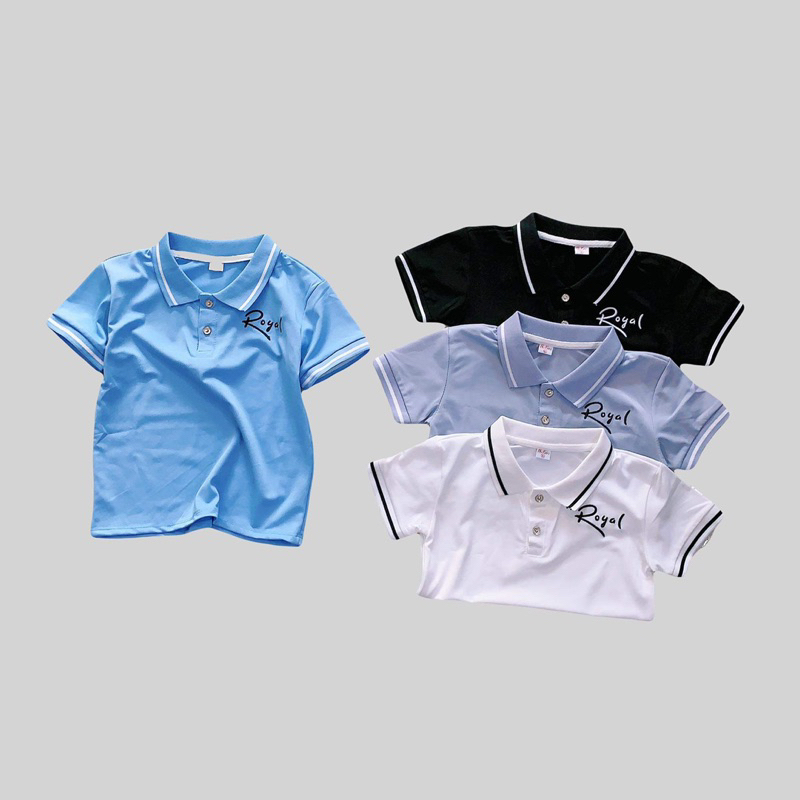 Áo thun cổ bẻ  cho bé từ 9-45kg cotton cá sấu thoáng khí mềm, mịn,mát