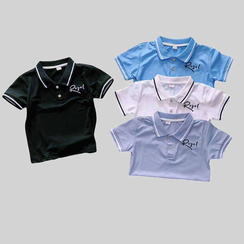 Áo thun cổ bẻ  cho bé từ 9-45kg cotton cá sấu thoáng khí mềm, mịn,mát