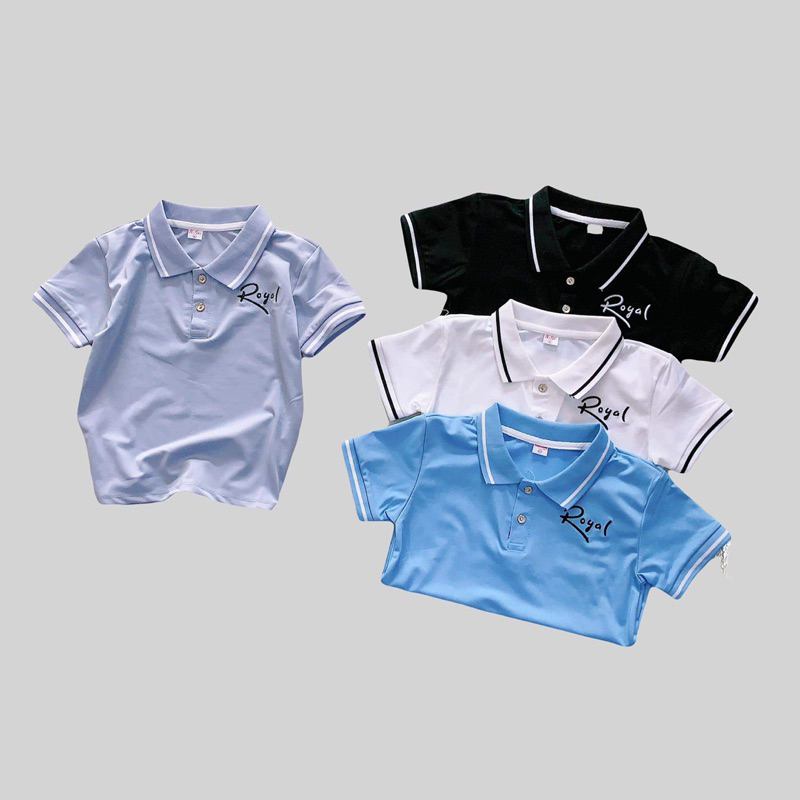 Áo thun cổ bẻ  cho bé từ 9-45kg cotton cá sấu thoáng khí mềm, mịn,mát