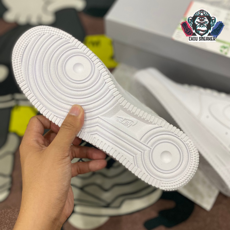 Giày sneaker trắng nam nữ _Nike air force 1 all white bản cao cấp giày tăng chiều Af1 trắng full